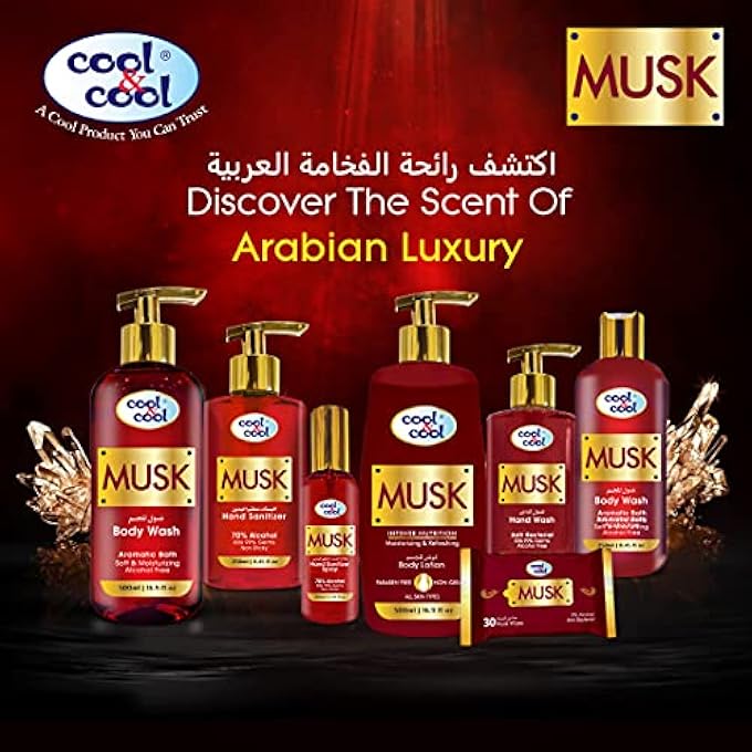 Cool & Cool ARABIC SERIES MUSK HAND WASH -500ML - ANTIBACTERIAL, ALCOHOL-FREE, MOISTURIZING WITH VITAMIN E, 99% GERM-KILLING FORMULA - Image 5